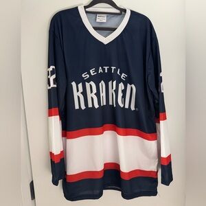 Seattle Kraken Navy Red White Hockey Jersey